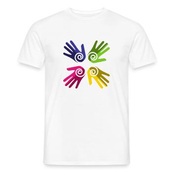 Pride Drapeau arc-en-ciel LGBT - T-shirt homme - blanc - Devant - AI Model Male 178 dark (178cm)