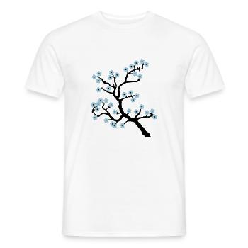 Floraison Turquoise, harnais conduite au printemps - T-shirt homme - blanc - Devant - AI Model Male 178 dark (178cm)