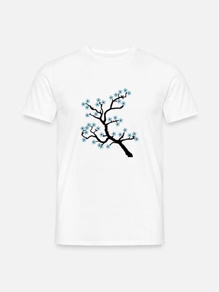 Turquoise bloei, rijden harnas de Lente - Mænd T-shirt - hvid