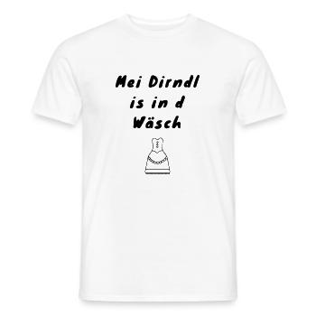 dirndl - Männer T-Shirt - Weiß - Vorne - AI Model Male 178 dark (178cm)