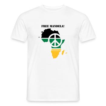 free mandela - T-shirt homme - blanc - Devant - AI Model Male 178 dark (178cm)