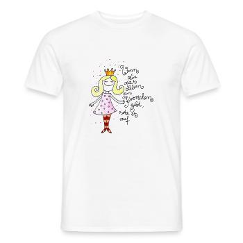 Wenn dir das Leben ein Krönchen gibt - Männer T-Shirt - Weiß - Vorne - AI Model Male 178 dark (178cm)