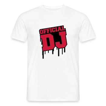 official_dj_c2 - T-shirt homme - blanc - Devant - AI Model Male 178 dark (178cm)
