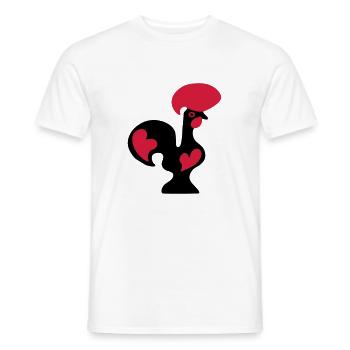 Portugiesische Zeichnung Hahn von Barcelos Portuga - Männer T-Shirt - Weiß - Vorne - AI Model Male 178 dark (178cm)