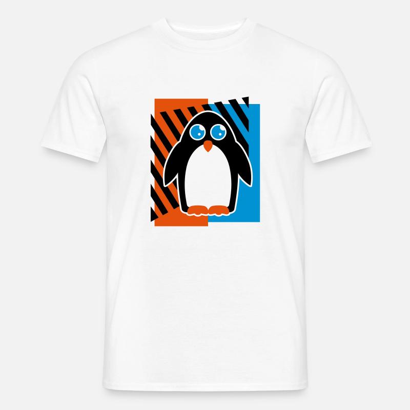 Pinguin Design - Männer T-Shirt - Weiß