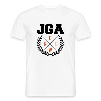 jga crew - Männer T-Shirt - Weiß - Vorne - AI Model Male 178 dark (178cm)