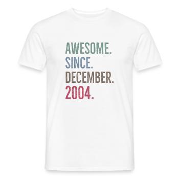 Génial depuis décembre 2004 - T-shirt homme - blanc - Devant - AI Model Male 178 dark (178cm)
