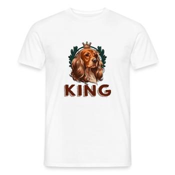 COCKER SPANIEL DOG KING BREED CUTE RESCUE SHEPHERD - Men's T-Shirt - white - Front - AI Model Male 178 dark (178cm)
