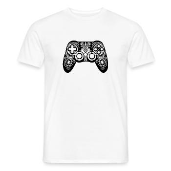 Controller Gaming Video Games Gamepad - Men's T-Shirt - white - Front - AI Model Male 178 dark (178cm)
