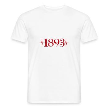 1893 Herzschlag Stuttgart Fußball - Männer T-Shirt - Weiß - Vorne - AI Model Male 178 dark (178cm)