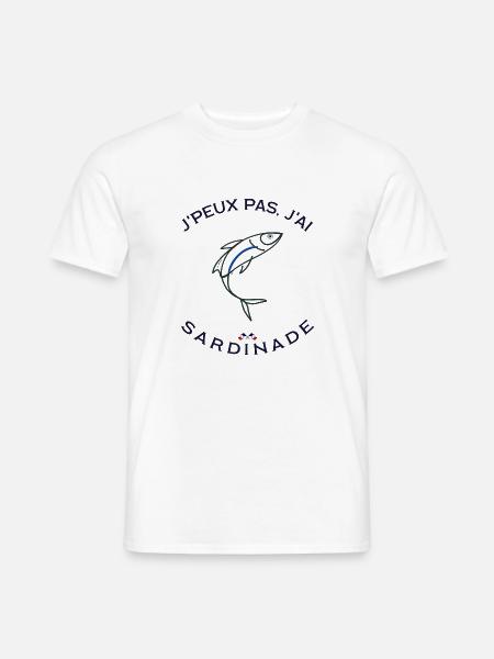 SARDINADE de marseille "Ich kann nicht, ich habe SARDINADE - Männer T-Shirt - Weiß