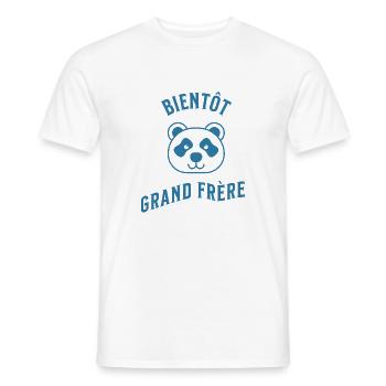 Bientôt grand frère - T-shirt homme - blanc - Devant - AI Model Male 178 dark (178cm)