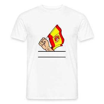 Flagge spanien faust textraum - Männer T-Shirt - Weiß - Vorne - AI Model Male 178 dark (178cm)
