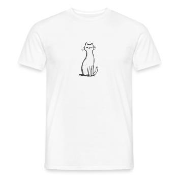 I Left My Cat To Be Here This Better Be Good - Men's T-Shirt - white - Front - AI Model Male 178 dark (178cm)