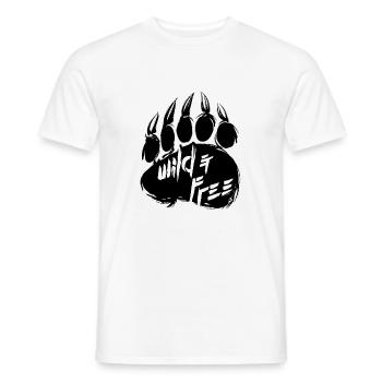 Bear Footprint - Men's T-Shirt - white - Front - AI Model Male 178 dark (178cm)