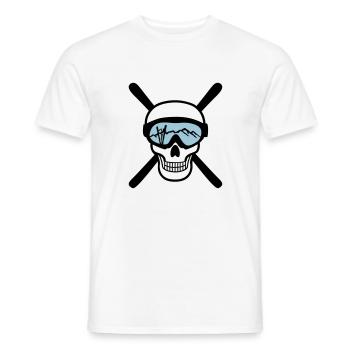 Skier and skiing goggles, skiing - T-shirt homme - blanc - Devant - AI Model Male 178 dark (178cm)