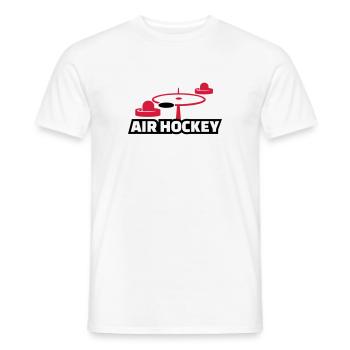 Air hockey - Men's T-Shirt - white - Front - AI Model Male 178 dark (178cm)