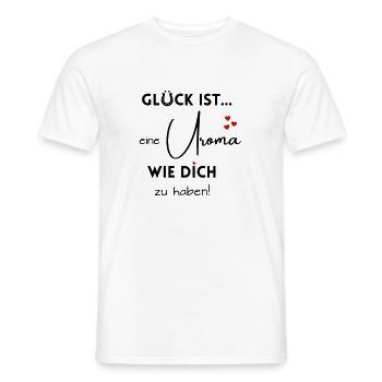 Glück ist, eine Uroma wie Dich zu haben! - Männer T-Shirt - Weiß - Vorne - AI Model Male 178 dark (178cm)