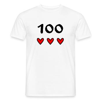 100 ANS. 100e ANNIVERSAIRE. ANNIVERSAIRE 100 ANS. - T-shirt homme - blanc - Devant - AI Model Male 178 dark (178cm)