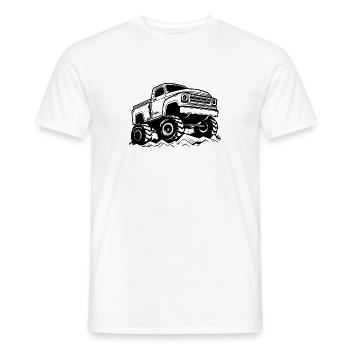 Monster Truck Monster Truck Lover Fan - Men's T-Shirt - white - Front - AI Model Male 178 dark (178cm)