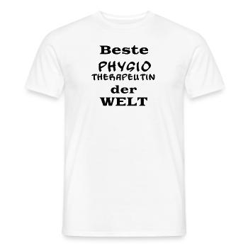 Beste Physiotherapeutin der Welt! Physio Spruch - Männer T-Shirt - Weiß - Vorne - AI Model Male 178 dark (178cm)