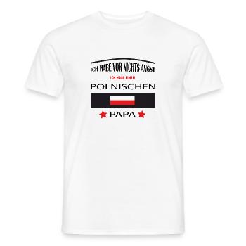 POLNISCHER PAPA - Männer T-Shirt - Weiß - Vorne - AI Model Male 178 dark (178cm)