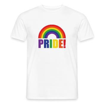Pride Rainbow | LGBT | idée cadeau - T-shirt homme - blanc - Devant - AI Model Male 178 dark (178cm)