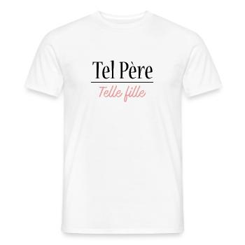Tel pere tel fille - T-shirt homme - blanc - Devant - AI Model Male 178 dark (178cm)