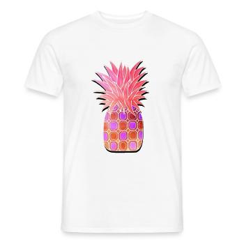 Ananas fruit exotique cadeau fruits alimentation - T-shirt homme - blanc - Devant - AI Model Male 178 dark (178cm)