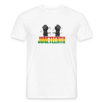 Juneteenth Day 1865, Freedom Day America African - Men's T-Shirt - white - Front - AI Model Male 178 dark (178cm)