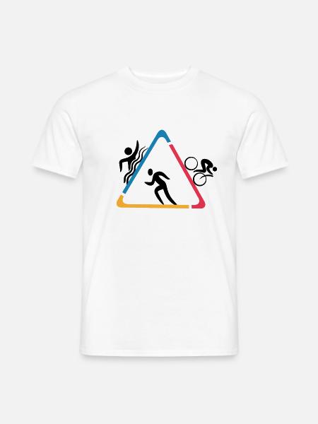 Triathlon - Männer T-Shirt - Weiß