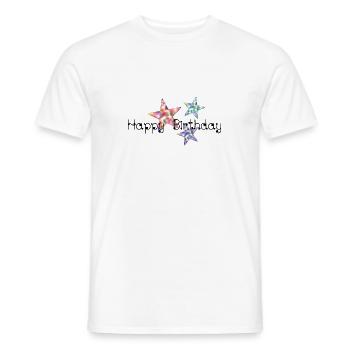 JAHRESTAG. ALLES GUTE ZUM GEBURTSTAG!. ALLES GUTE ZUM GEBURTSTAG!. - Männer T-Shirt - Weiß - Vorne - AI Model Male 178 dark (178cm)