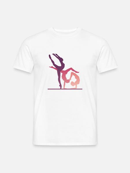 Ballett Tänzerin in rosa und lila für Ballerina - Männer T-Shirt - Weiß