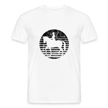 Dressage Équitation Cavaliers de dressage Équitation Équitation - T-shirt homme - blanc - Devant - AI Model Male 178 dark (178cm)