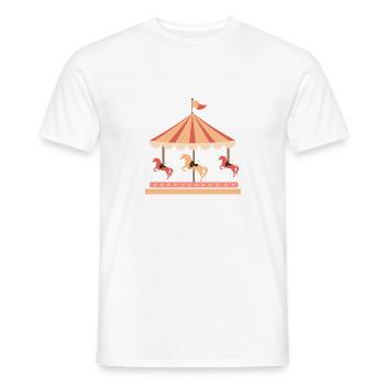 Karussell - Männer T-Shirt - Weiß - Vorne - AI Model Male 178 dark (178cm)