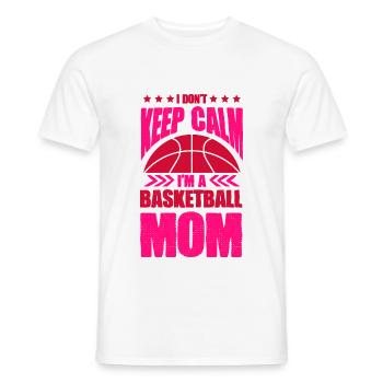 Basket keep calm maman - T-shirt homme - blanc - Devant - AI Model Male 178 dark (178cm)