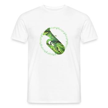 Tuba E 35 - Men's T-Shirt - white - Front - AI Model Male 178 dark (178cm)