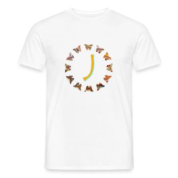 Papillons E 56 J - T-shirt homme - blanc - Devant - AI Model Male 178 dark (178cm)
