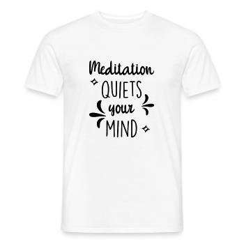 Meditation quiets your mind - T-shirt homme - blanc - Devant - AI Model Male 178 dark (178cm)