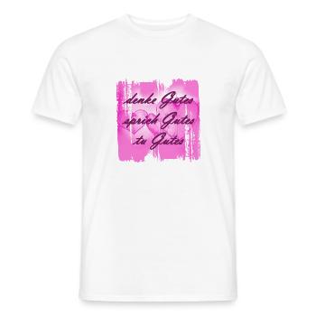 think good 1 - Men's T-Shirt - white - Front - AI Model Male 178 dark (178cm)
