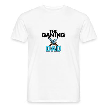 The Gaming Dad - Pixel Art Gamer Papa - Männer T-Shirt - Weiß - Vorne - AI Model Male 178 dark (178cm)