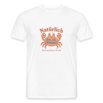Krebs Sternzeichen - Sensibel Spruch Krebs - Männer T-Shirt - Weiß - Vorne - AI Model Male 178 dark (178cm)