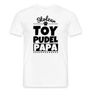 Toy-Pudel lustig Herrchen Hund - Männer T-Shirt - Weiß - Vorne - AI Model Male 178 dark (178cm)