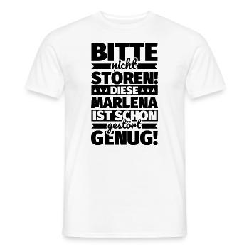 marlena Vorname Geschenke lustiger Spruch - Männer T-Shirt - Weiß - Vorne - AI Model Male 178 dark (178cm)