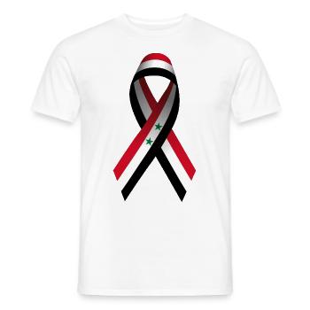 Friedensschleife - Freiheit für Syrien - Männer T-Shirt - Weiß - Vorne - AI Model Male 178 dark (178cm)
