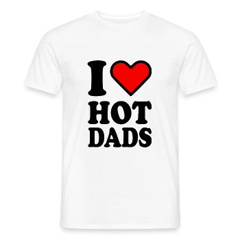I love hot dads - Männer T-Shirt - Weiß - Vorne - AI Model Male 178 dark (178cm)