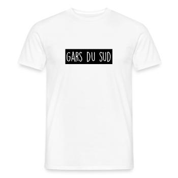 Gars du Sud tshirt mec sudiste marseille sudiste - T-shirt homme - blanc - Devant - AI Model Male 178 dark (178cm)