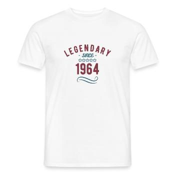 60th Birthday Legendary Since 1964 Novelty Vintage - Men's T-Shirt - white - Front - AI Model Male 178 dark (178cm)