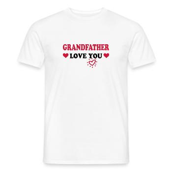Grandfather love you - Männer T-Shirt - Weiß - Vorne - AI Model Male 178 dark (178cm)
