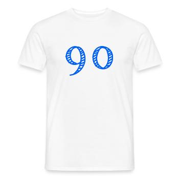 90 JAHRE. 90-jähriges JUBILÄUM. JUBILÄUM 90 JAHRE. 90 - Männer T-Shirt - Weiß - Vorne - AI Model Male 178 dark (178cm)